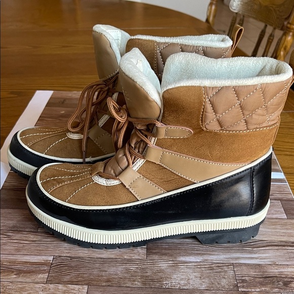 Totes Brown and Black Winter Boots - Picture 4 of 7